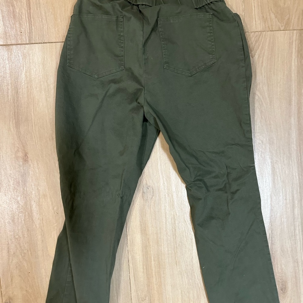 Army green maternity pants